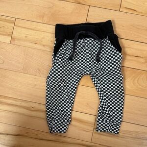 Little Bipsy Black and White Checkered Baby Bottoms